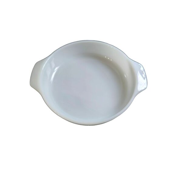 Vintage Glassbake Fire King Casserole Green Daisy Daisies Spring Flower 9" - Picture 2 of 3